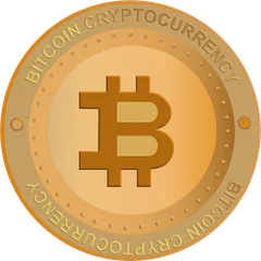 Gold Bitcoin emblem
