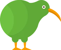 Cartoon kiwi bird